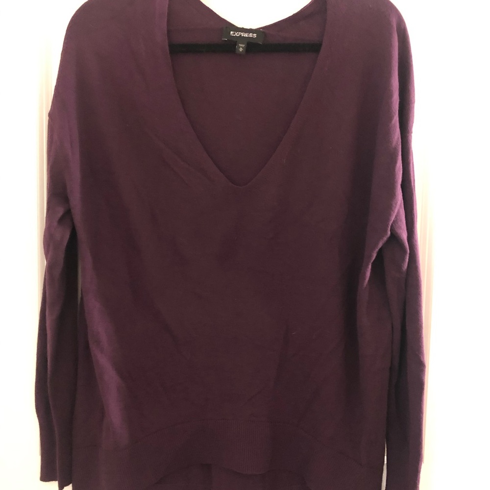 Purple express sweater size medium